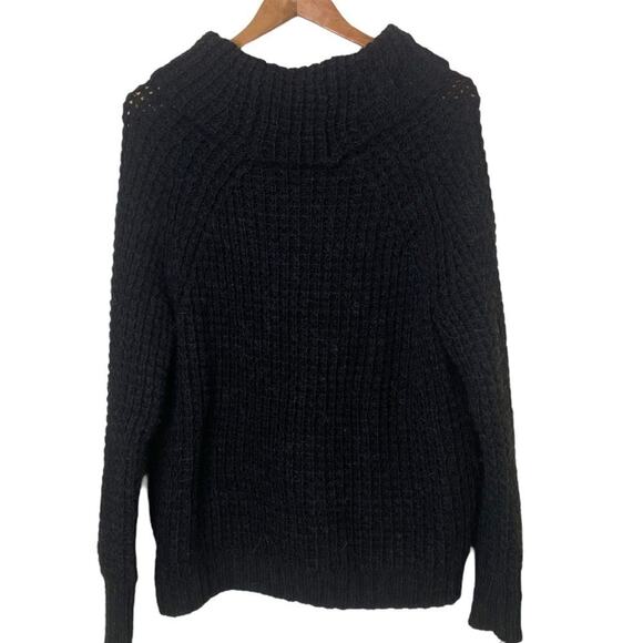 Gap Alpaca Box Knit Cowl Neck Sweater Charcoal Gray Size XL - Picture 3 of 7